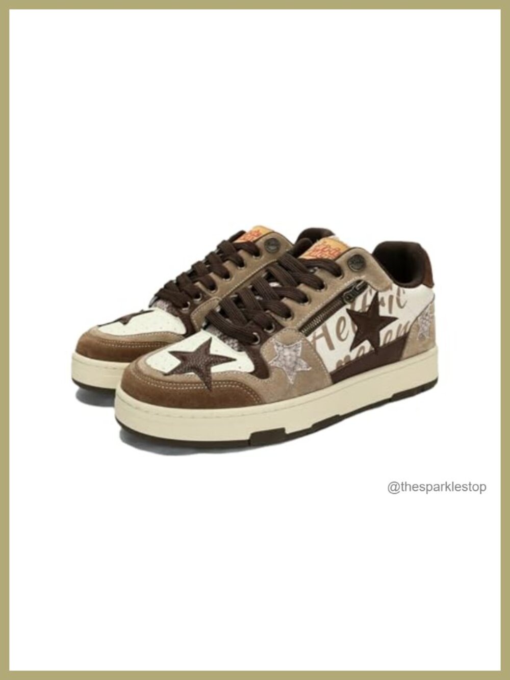 Leather & Suede Platform Sneakers Color Blocking Patchwork Lace-up Skate Shoes